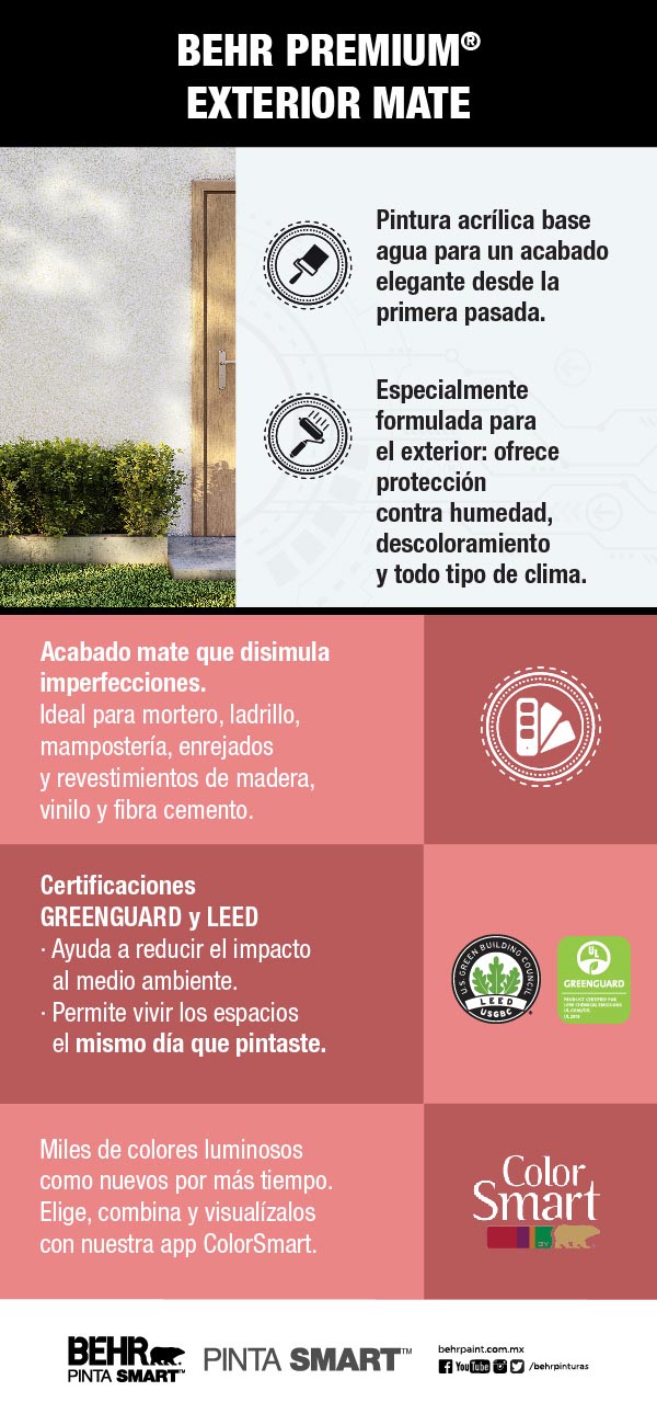 Pintura Behr Premium Exterior Acabado Mate Home Depot Mexico